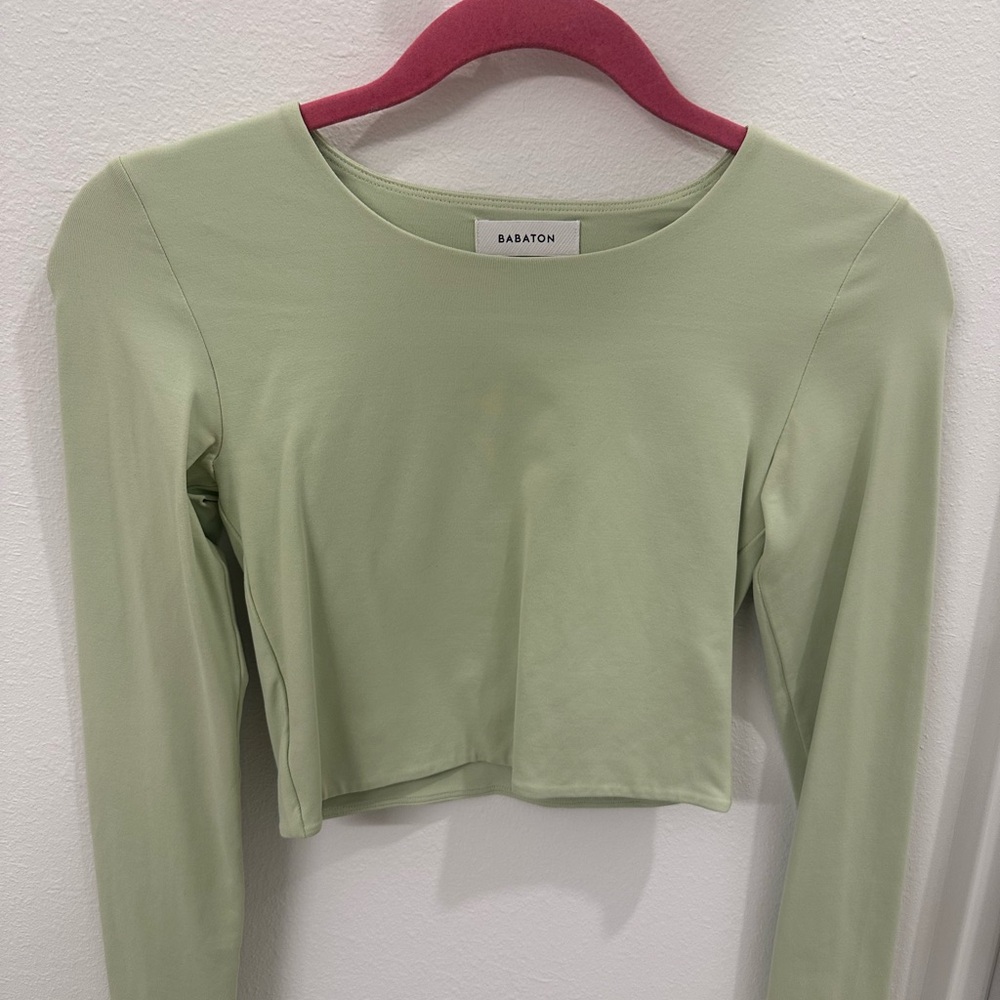 Babaton Sage Green Crop Top